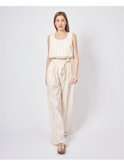 Palazzo trousers by Manila Grace in cotton poplin MANILA GRACE | P209CIMA043